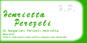 henrietta perczeli business card